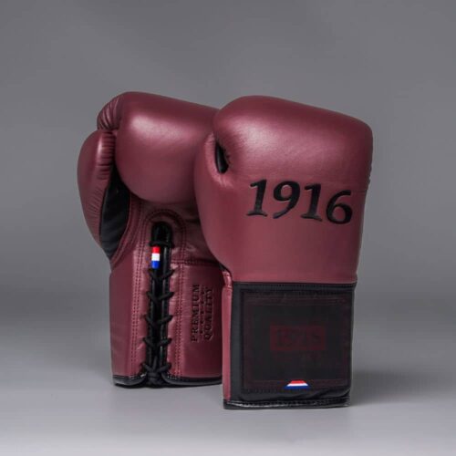 1916 Fight Gear Bokshandschoenen Premium Elite Maroon/Black Laces