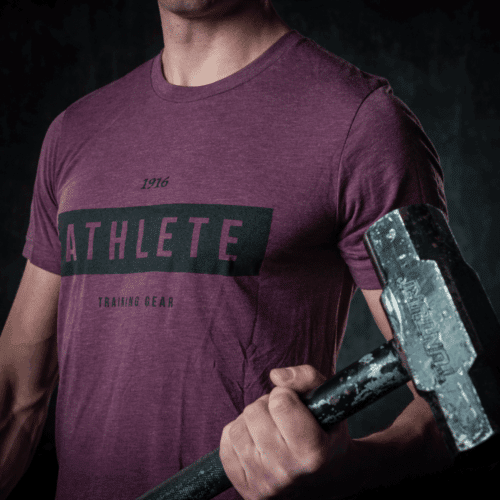 1916 athlete shirt maroon