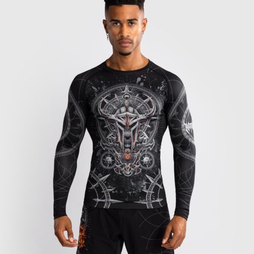 Venum Gladiator 5.0 Heren Lange Mouwen Rashguard - Zwart/Zilver