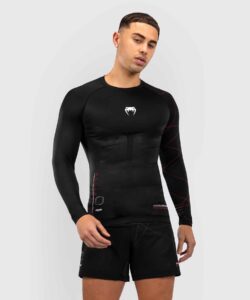Venum Rashguard Long Sleeve Tactical XT Black/Fire Red