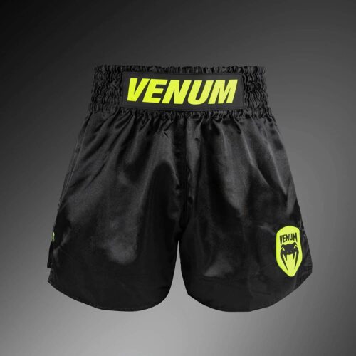 Venum Classic Evo Muay Thai Short Black/Neon Yellow