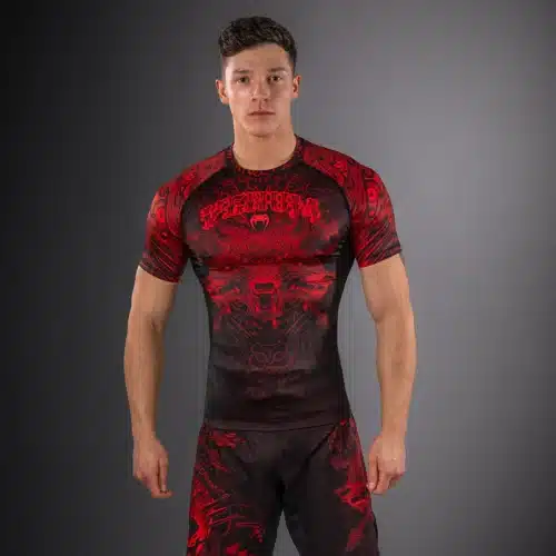 Venum Wolf Atak Rashguard Short Sleeve Black/Red