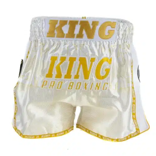 King Pro Boxing Kickboksbroek KPB Serie 8 White/Gold