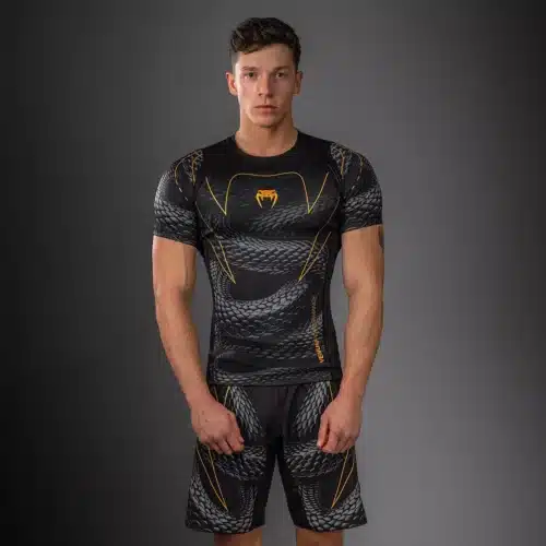 Venum Matupa Short Sleeve Rashguard Black/Grey/Gold