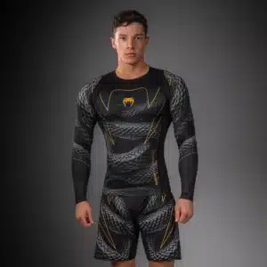 Venum Matupa Long Sleeve Rashguard Black/Grey/Gold